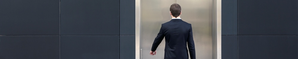 business professional preparing elevator pitch