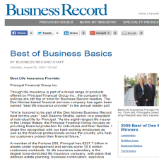 Click on the image for Business Record article. Click on the image for Business Record article.