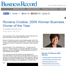 Click on the image for Business Record article. Click on the image for Business Record article.