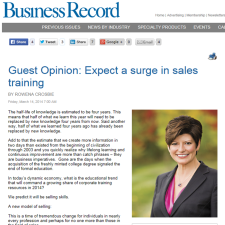 Click on the image for the Business Record article.