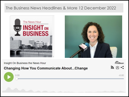 Click on the image to listen to Liz's Insight on Business interview