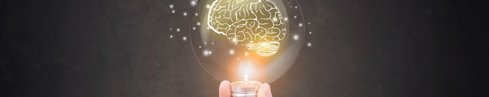 brain inside light bulb