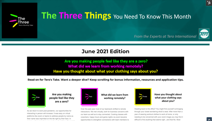 Click on the image to view The Three for June 2021.
