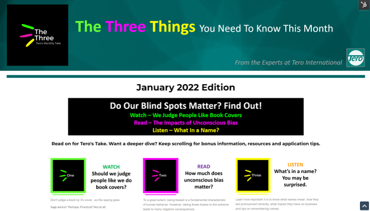 Click on the image to view The Three for January 2022.