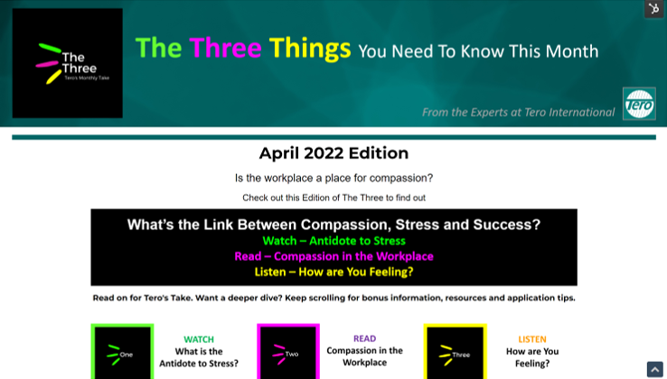 Click on the image to view The Three for April 2022.